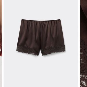 Intimissimi Lace Trim Silk Shorts